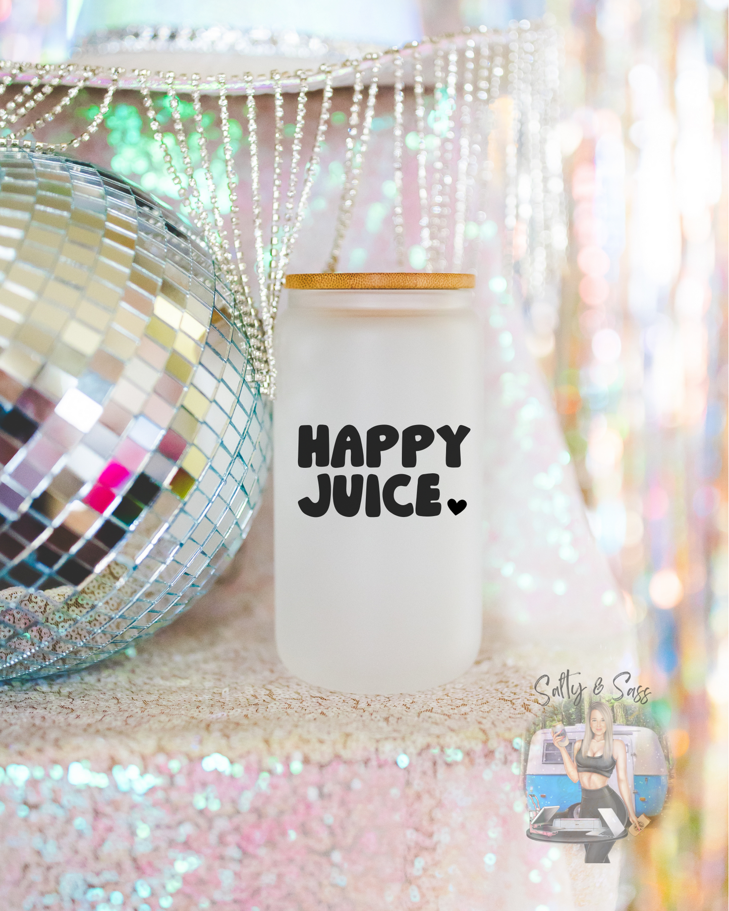 Happy Juice Clear or Frosted Tumbler