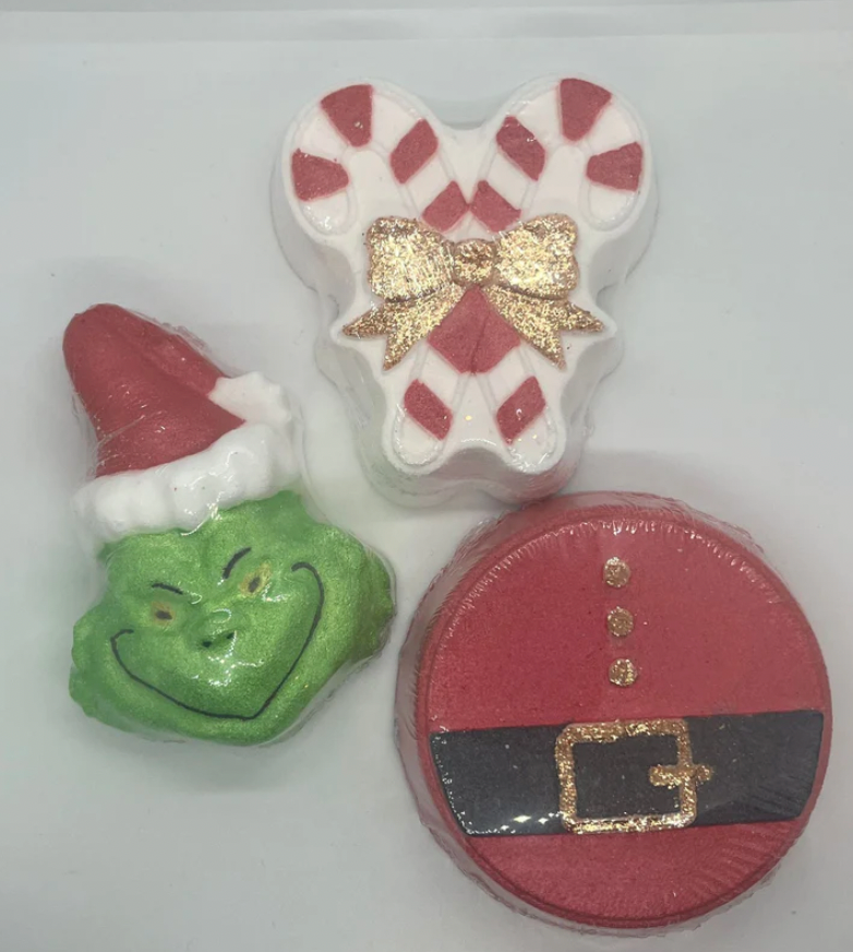 Set of 3 Christmas Bath Bombs