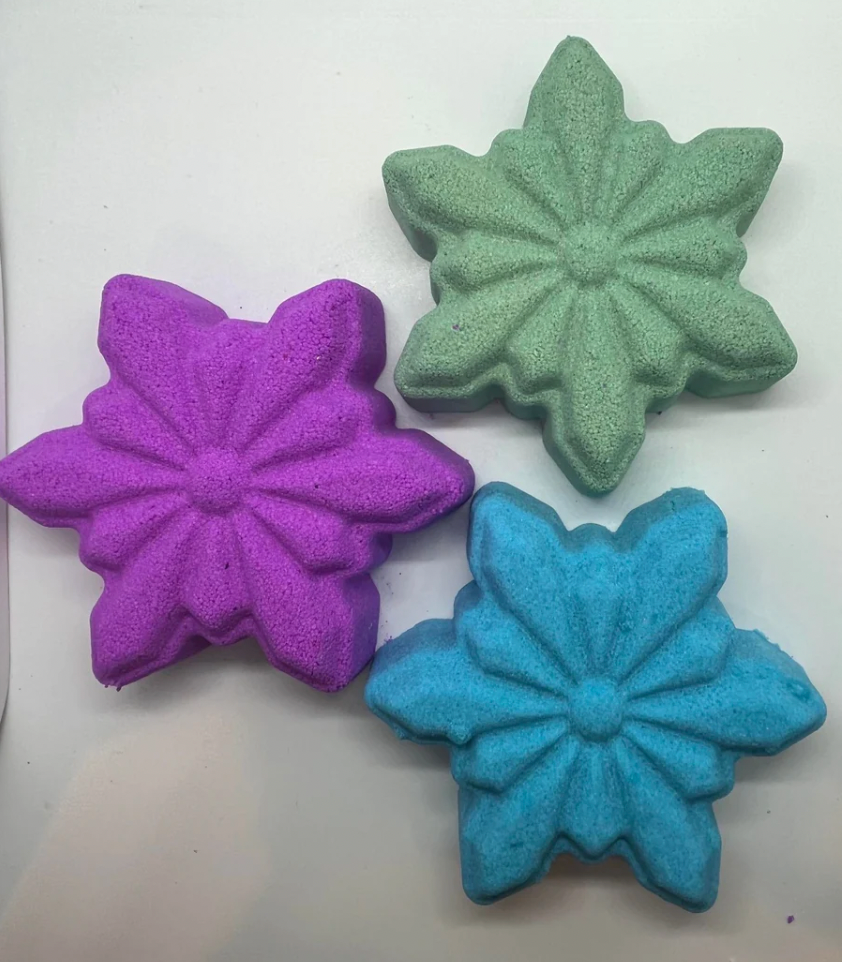 Set of 3 Snowflake Bath Bombs