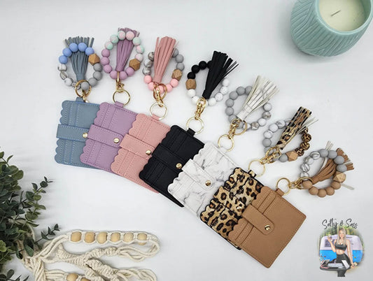 Keychain Wallet With Wristlet Bangle Bracelet