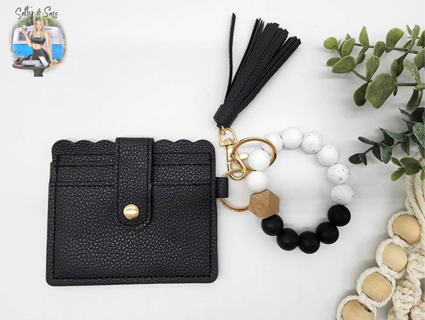 Keychain Wallet With Wristlet Bangle Bracelet