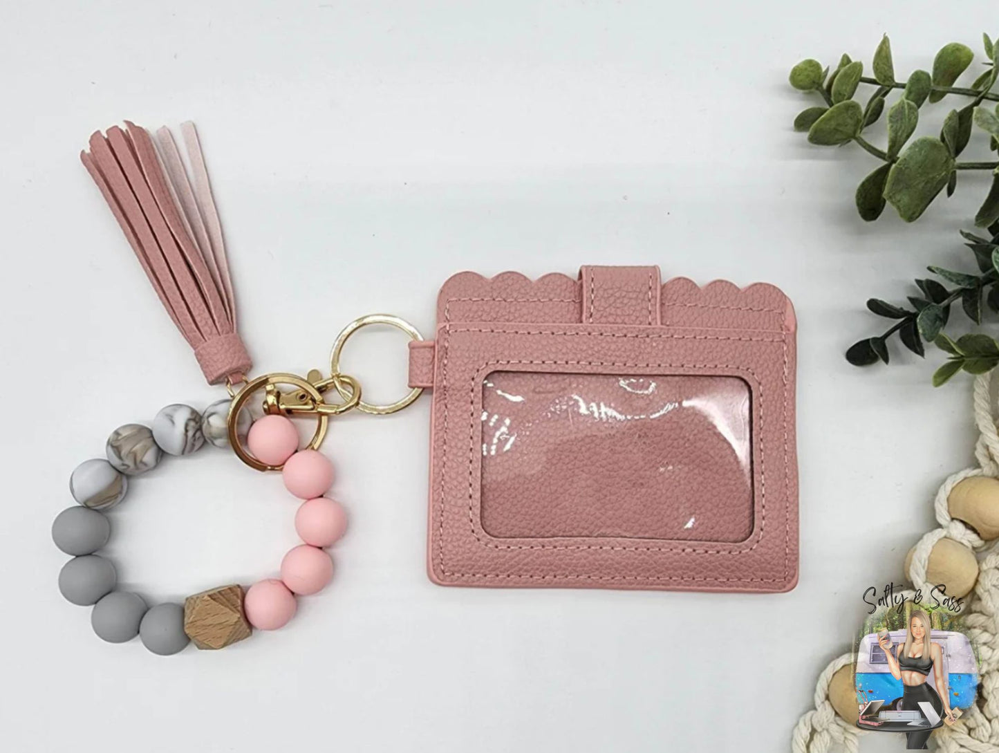 Keychain Wallet With Wristlet Bangle Bracelet
