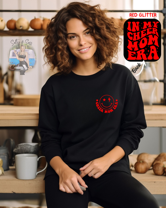 Glitter Cheer Mom Era Crewneck