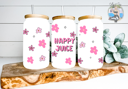Happy Juice Clear or Frosted Tumber