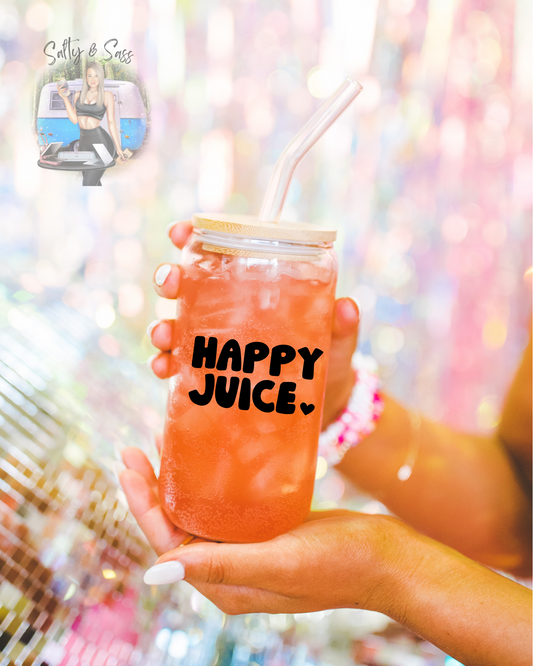 Happy Juice Clear or Frosted Tumbler