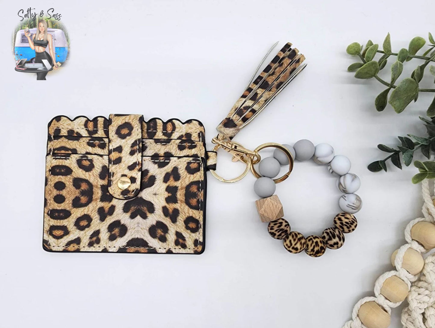 Keychain Wallet With Wristlet Bangle Bracelet