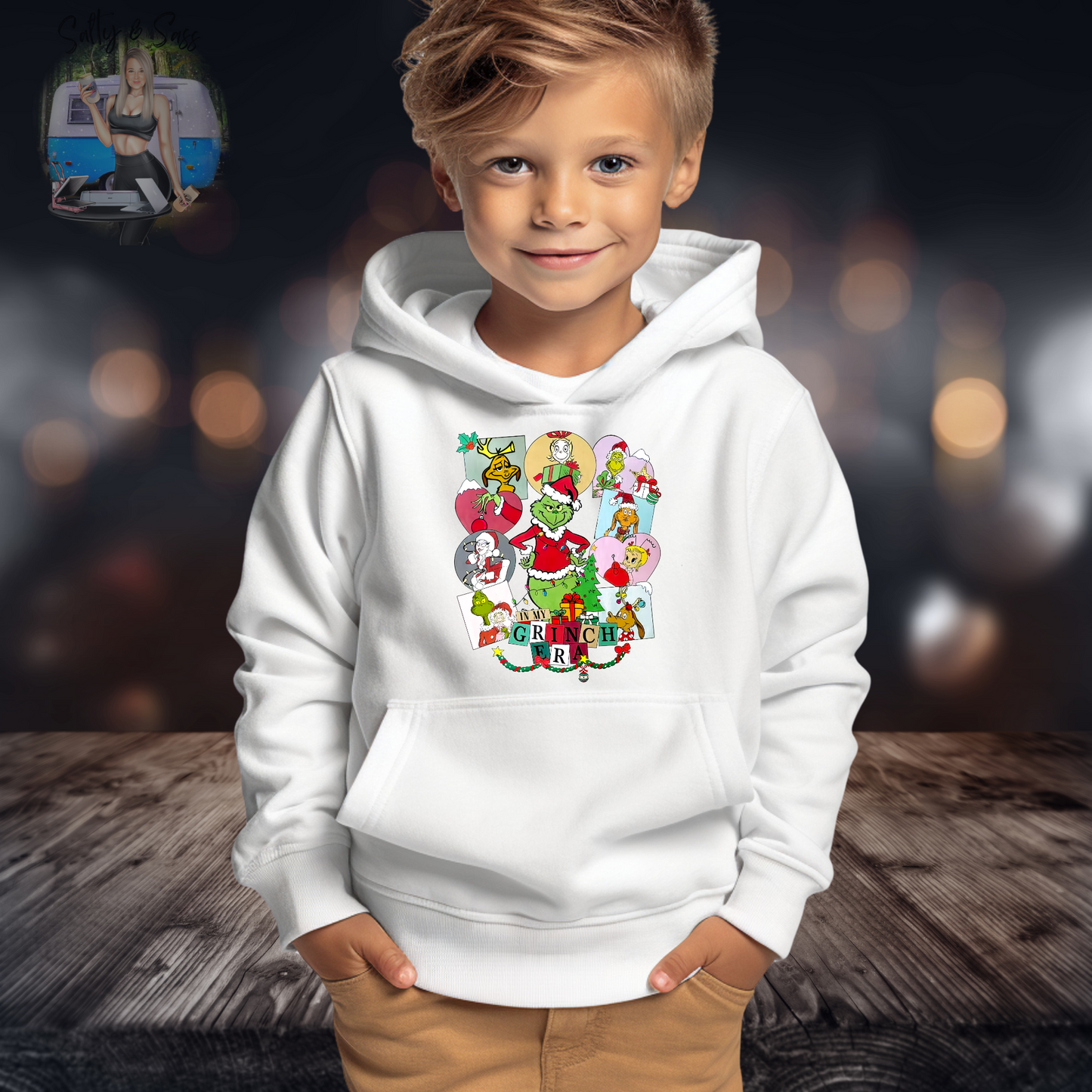 Youth Grinch Retro Christmas Sweatshirt