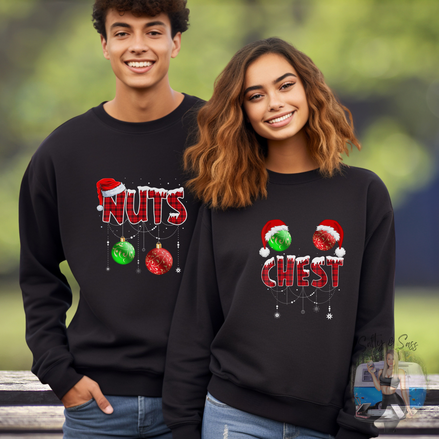 Chest Nuts Couples Matching Crewneck (Chest) - Sold indivifually