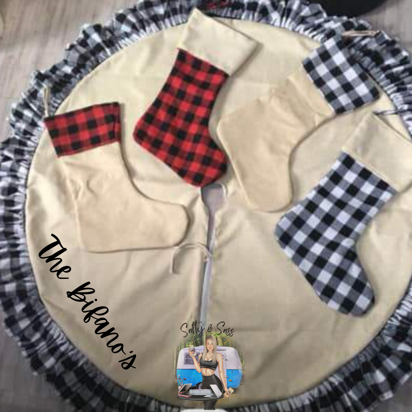 Burlap Plaid Tree Skirt