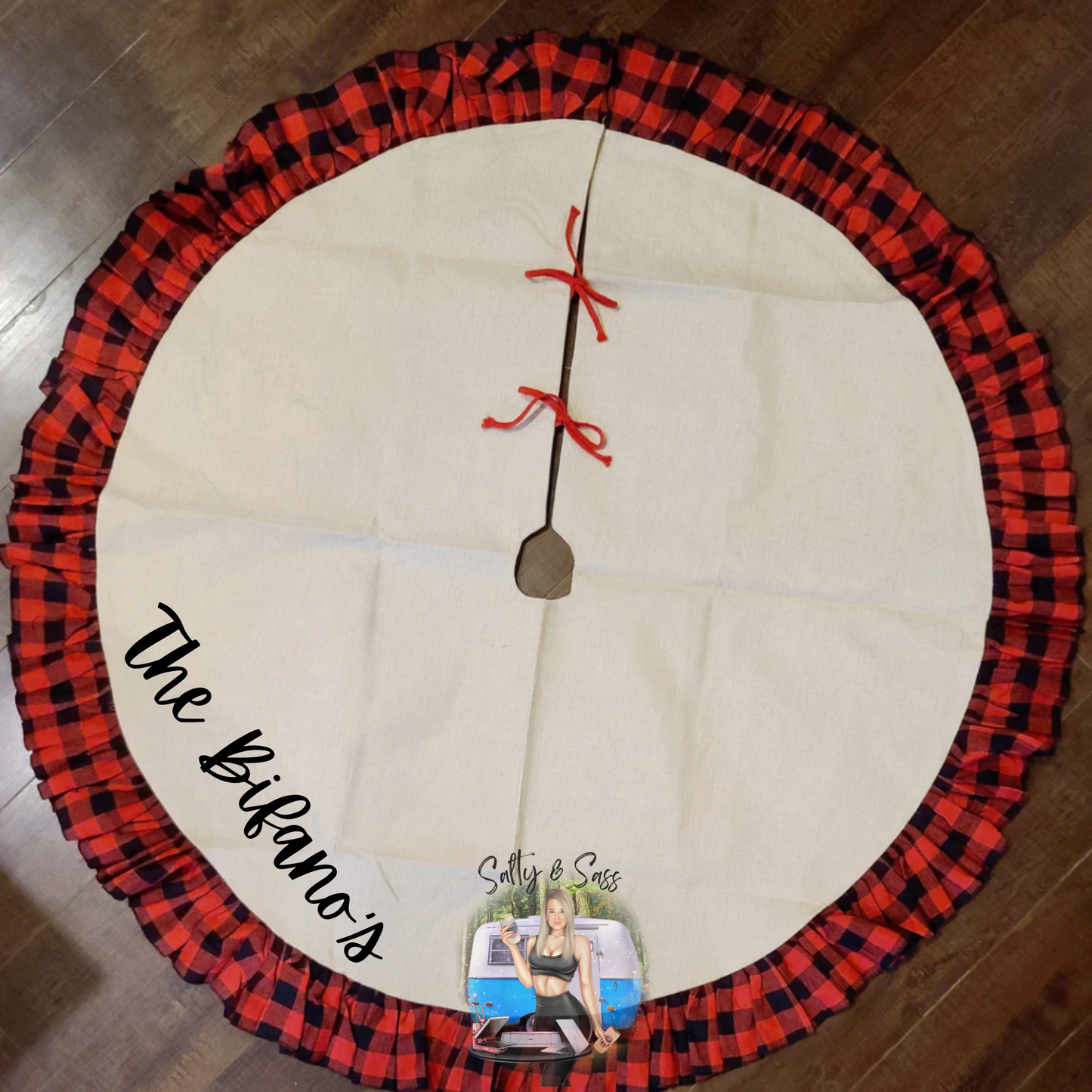 Burlap Plaid Tree Skirt