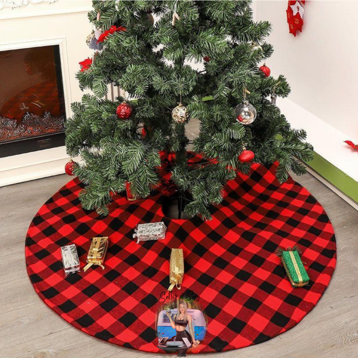 Red Plaid Tree Skirt