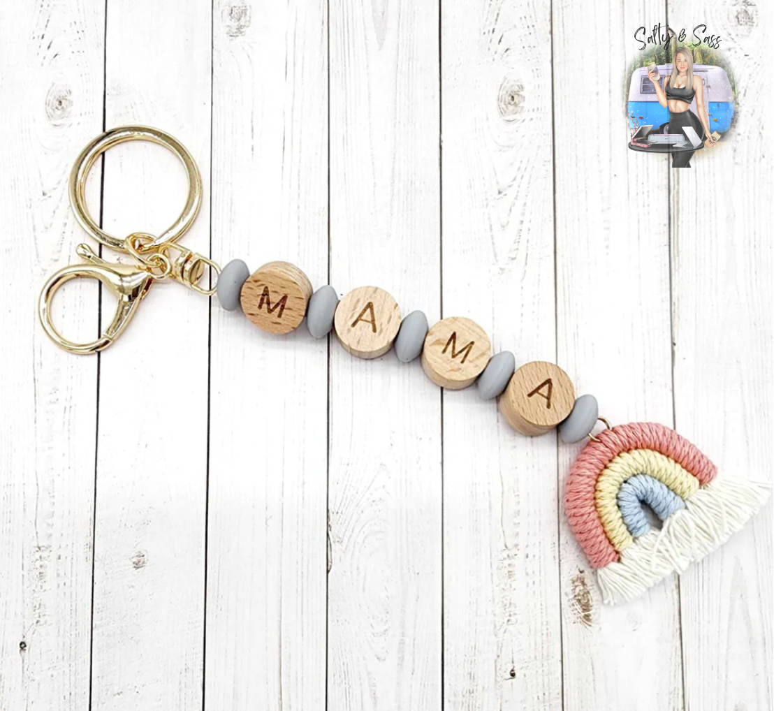 Rainbow Mama Keychain