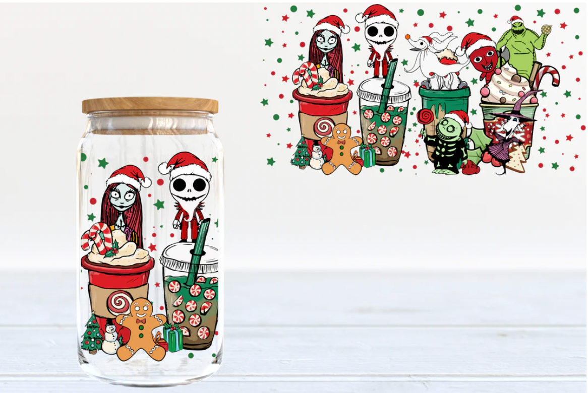 Skully 16oz glass tumbler