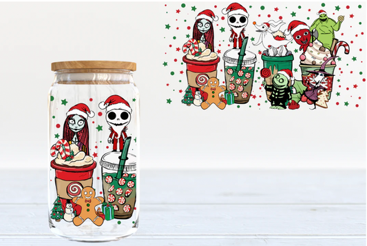 Skully 16oz glass tumbler