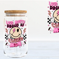 Loud Mouth Proud AF Cheer Mom 16oz clear glass tumbler