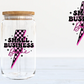 Small Buisness Babe 16oz clear glass tumbler