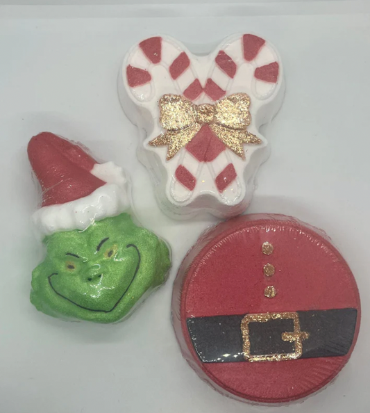 Set of 3 Christmas Bath Bombs