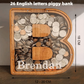 Piggy Bank, Custom Wooden Coin Bank, Letter Coin Bank (Pre-Order)