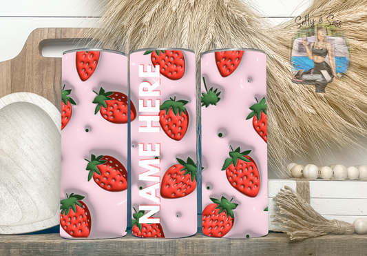 Customized Strawberry Tumbler