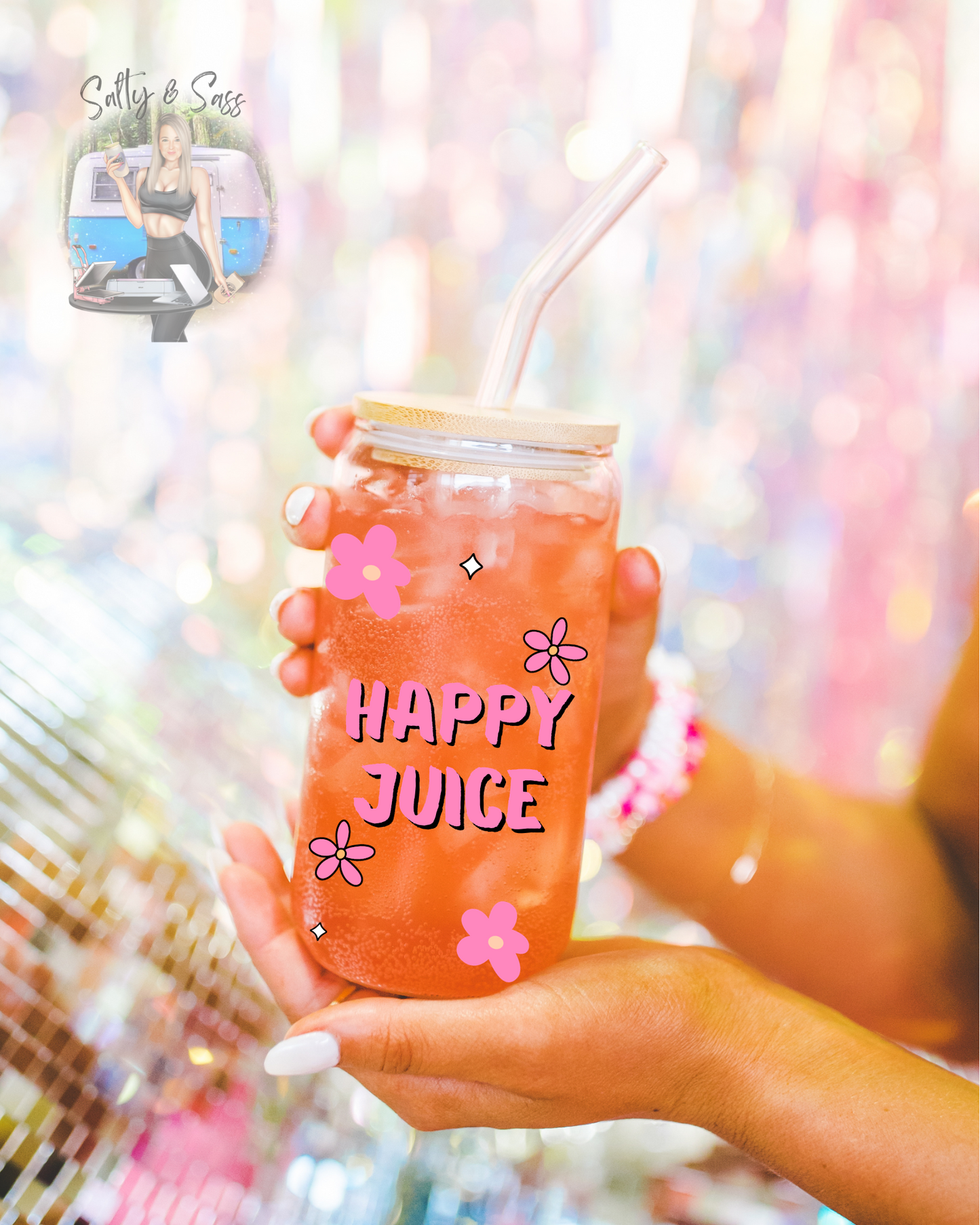 Happy Juice Clear or Frosted Tumber