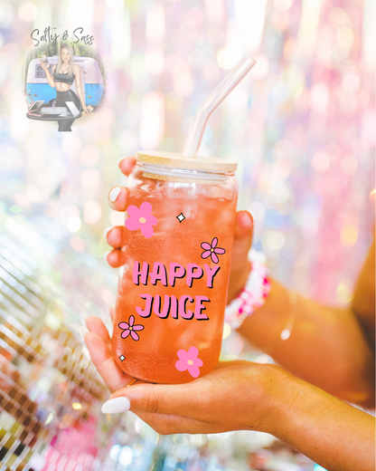 Happy Juice Clear or Frosted Tumber