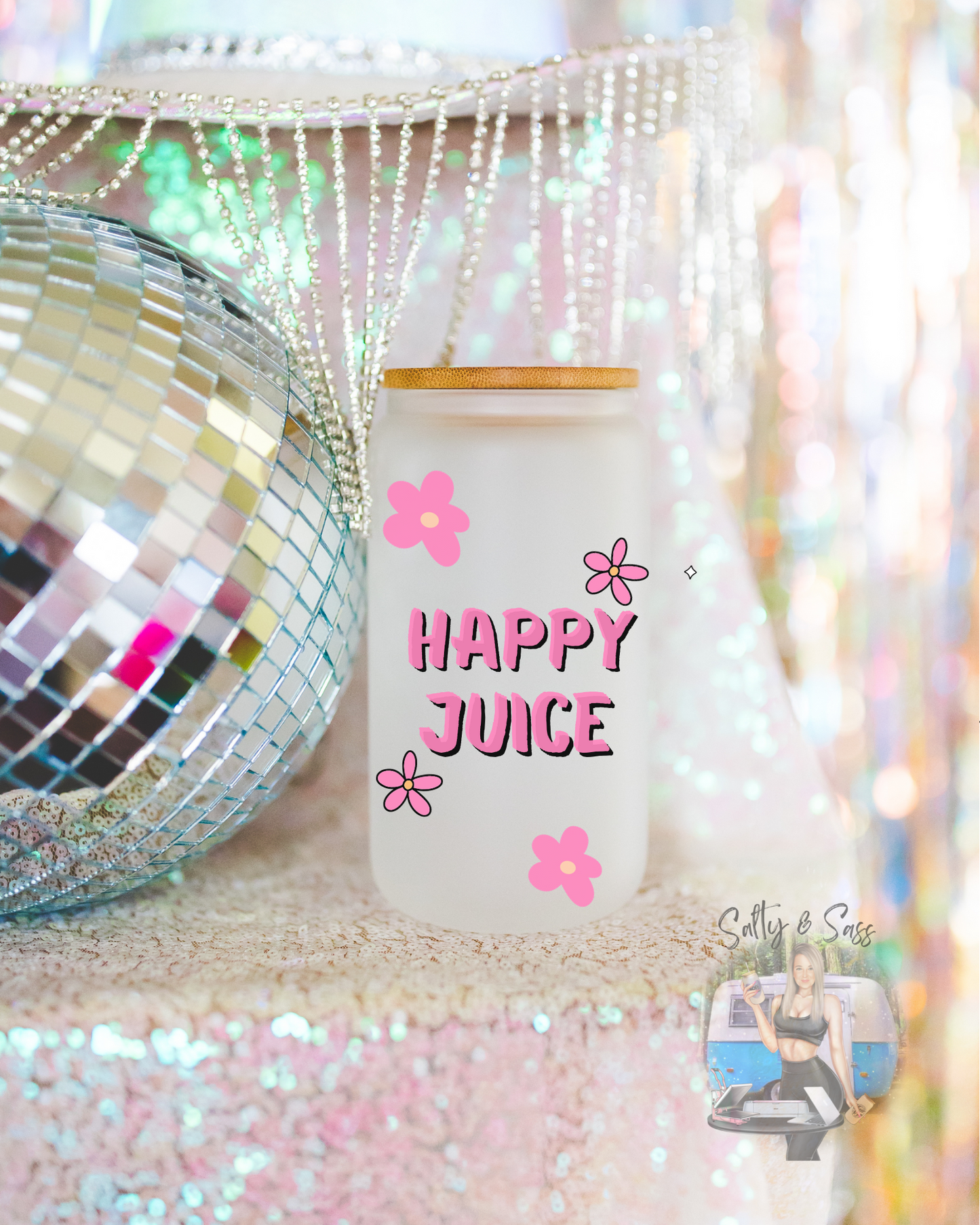 Happy Juice Clear or Frosted Tumber