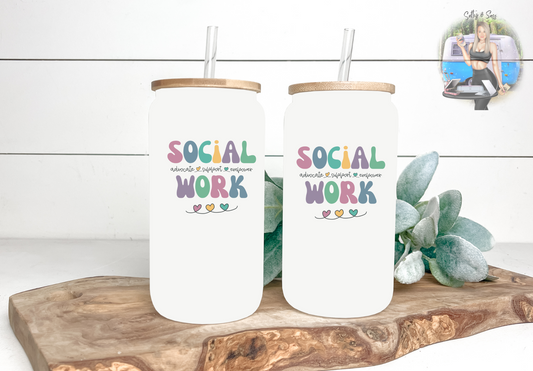 Social Worker 16oz Frosted Tumbler