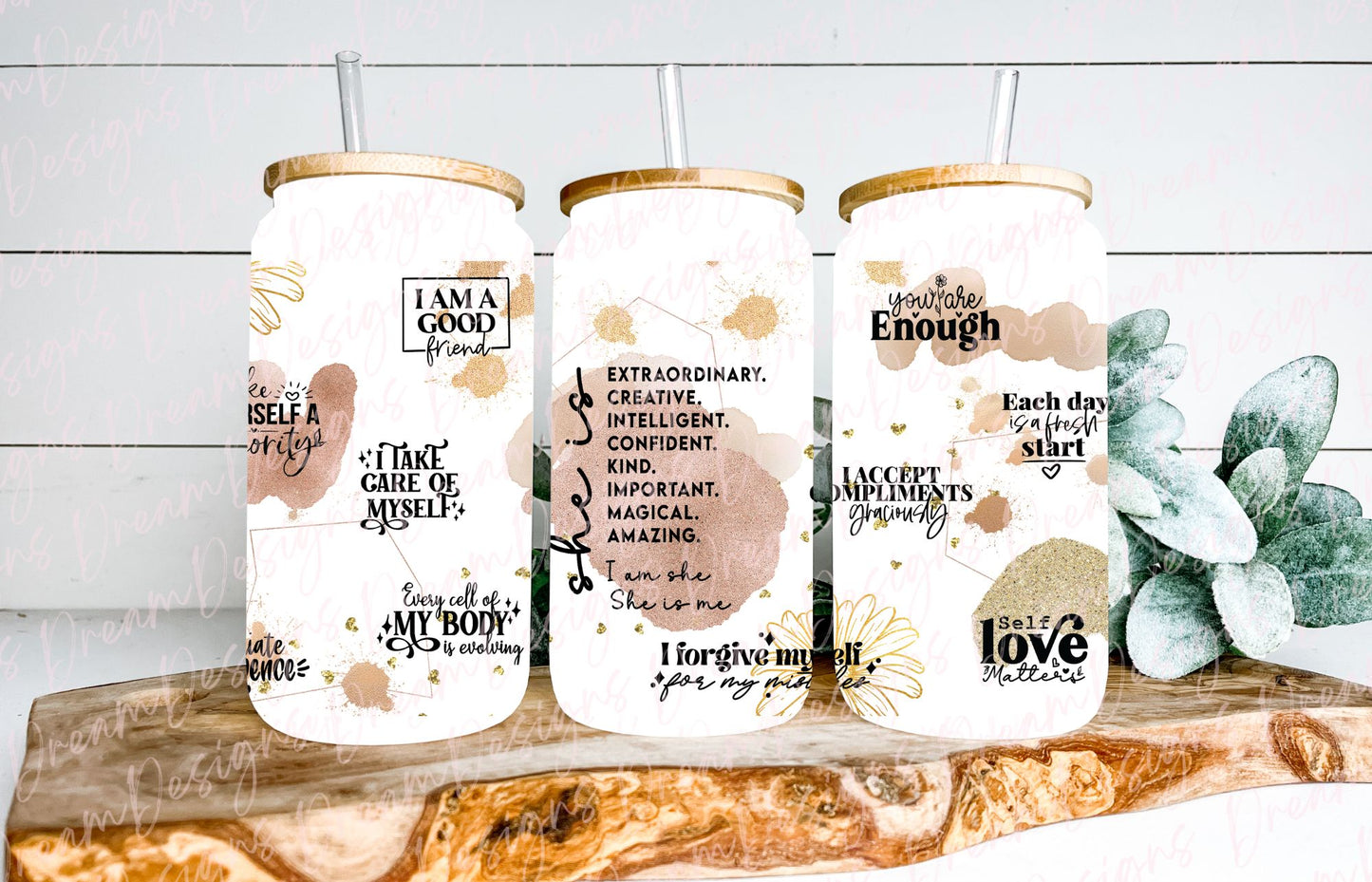 Daily Affirmation 16oz Beer Can Tumbler