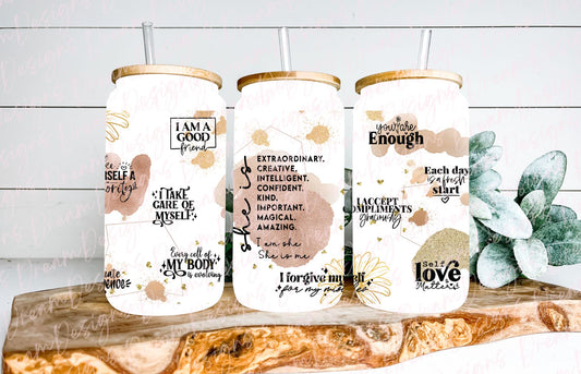 Daily Affirmation 16oz Beer Can Tumbler