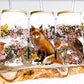 Forest Animal 16oz Glass Beer Can Tumbler
