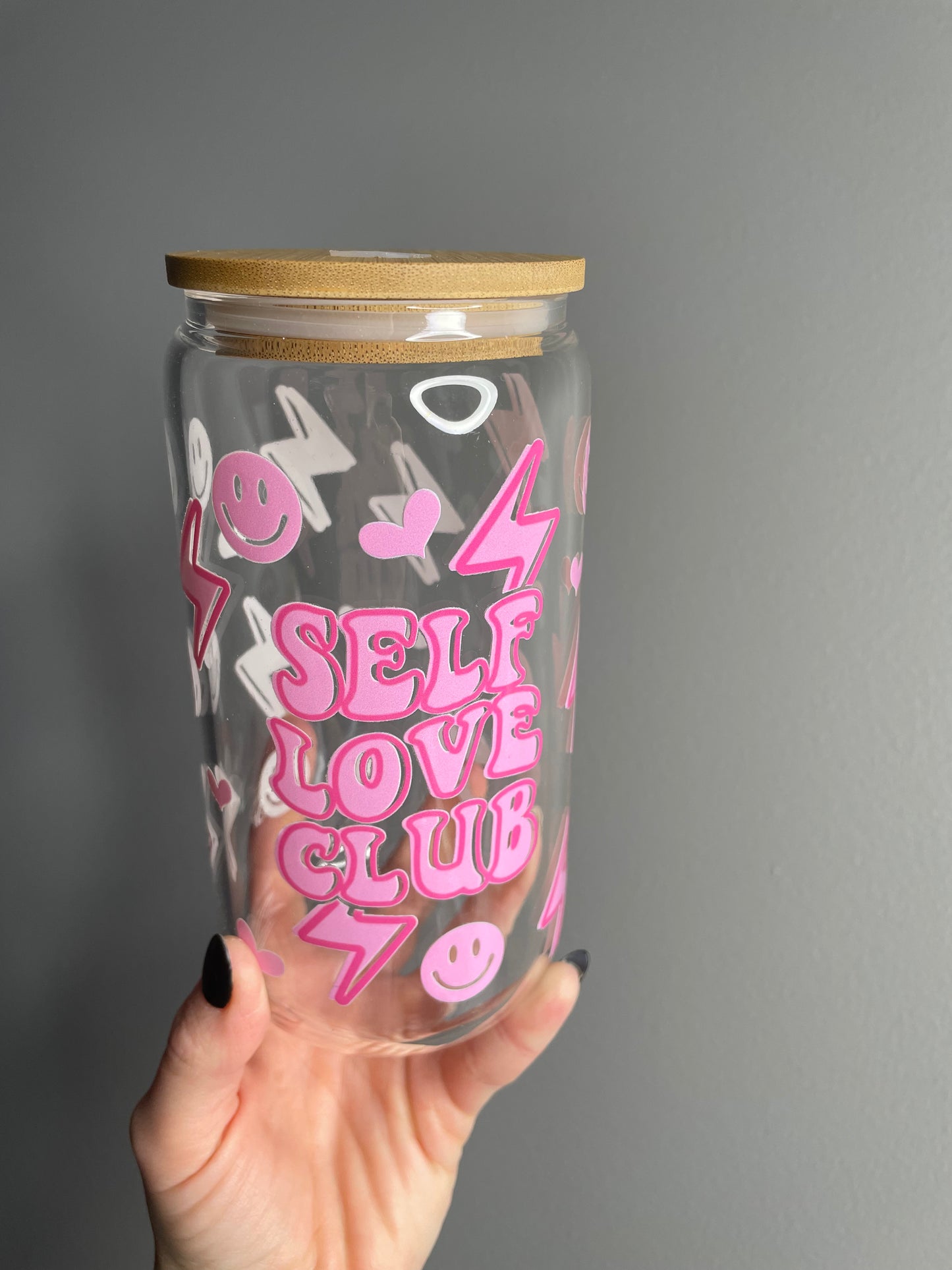 Self Love Club 16oz Clear Tumbler