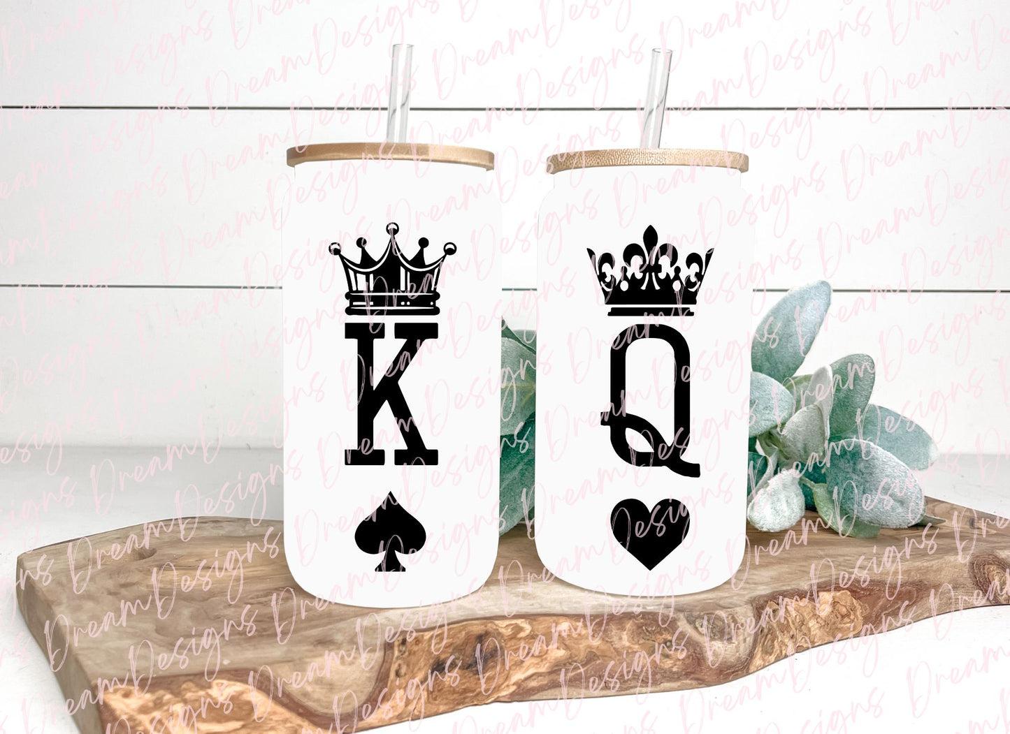 King & Queen 16oz Frosted Tumbler
