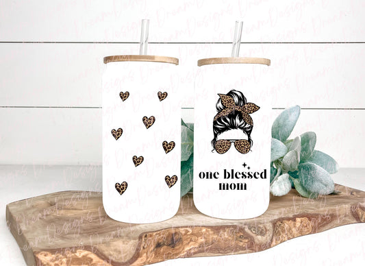 One Blessed Mom 16oz Frosted Tumbler