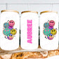Retro Smiley Face 16oz Glass Beer Can Tumbler