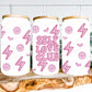 Self Love Club 16oz Glass Frosted Beer Can Tumbler